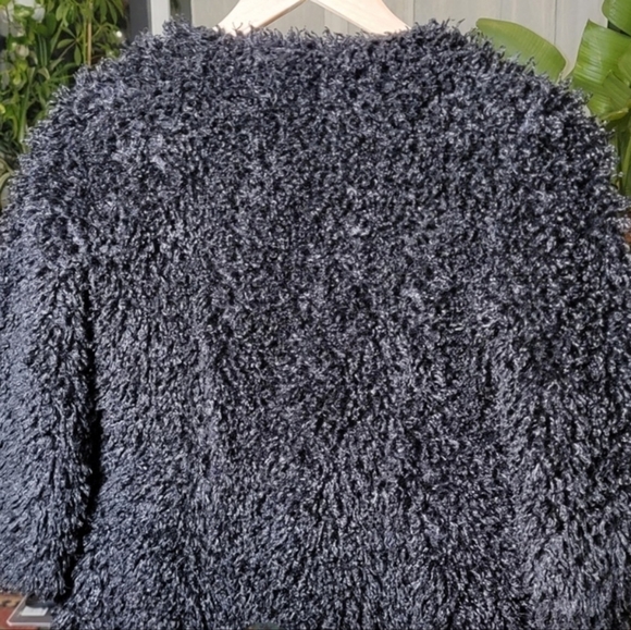 URBAN Behavior Black Fury Jacket Faux Fur Coat Teddy Jacket Size XS - Picture 3 of 6